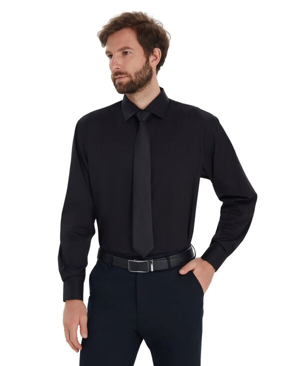 アルファニ メンズ トップス プルオーバー Alfani Men\u0027solid Regular-Fit Dresshirt Macy\u0027s Exclusive Black 黒いこと