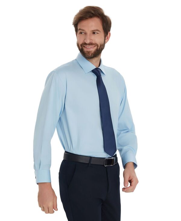 アルファニ メンズ トップス プルオーバー Alfani Men\u0027solid Regular-Fit Dresshirt Macy\u0027s Exclusive Light Blue 青色