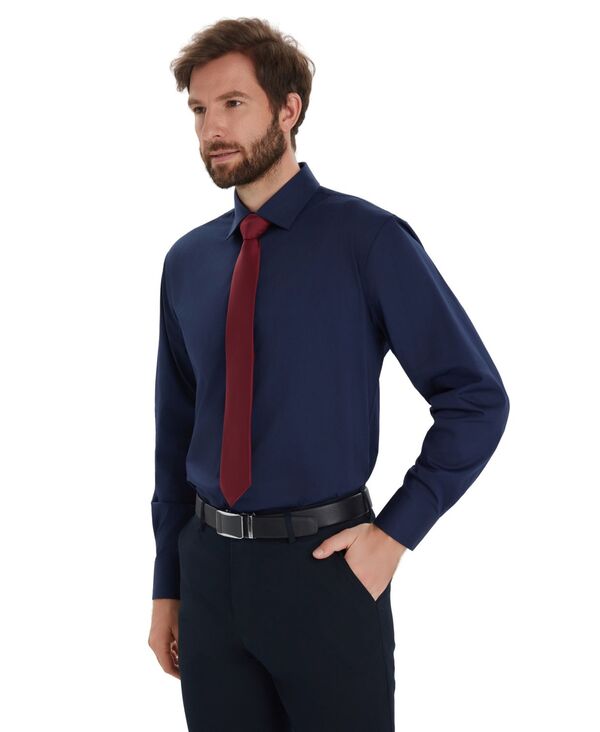 アルファニ メンズ トップス プルオーバー Alfani Men\u0027solid Regular-Fit Dresshirt Macy\u0027s Exclusive Navy 米国海軍