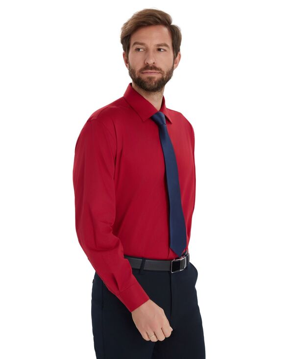 アルファニ メンズ トップス プルオーバー Alfani Men\u0027solid Regular-Fit Dresshirt Macy\u0027s Exclusive Red 赤いこと