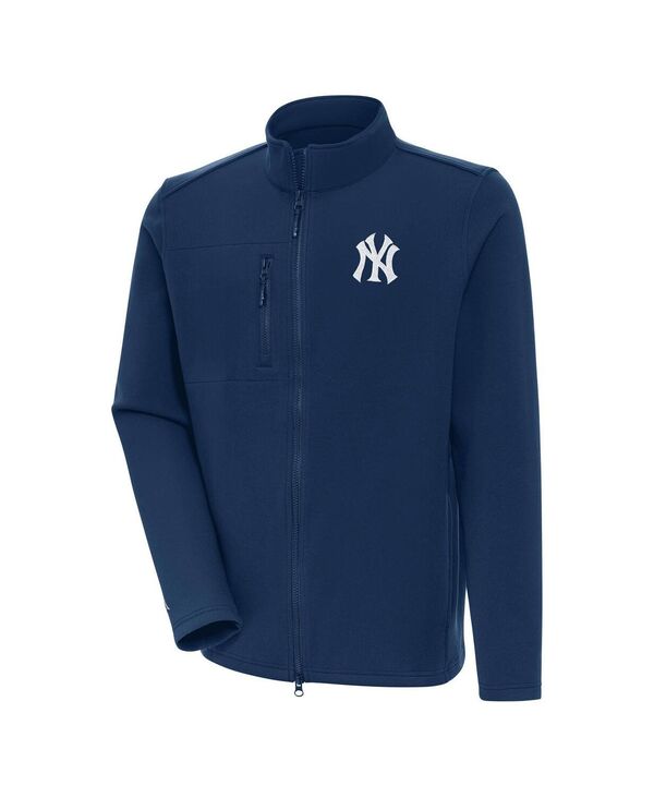 アンティグア メンズ アウター ジャケット・ブルゾン Antigua Men's Navy New York Yankees Objection Full-Zip Jacket Navy ネイビー