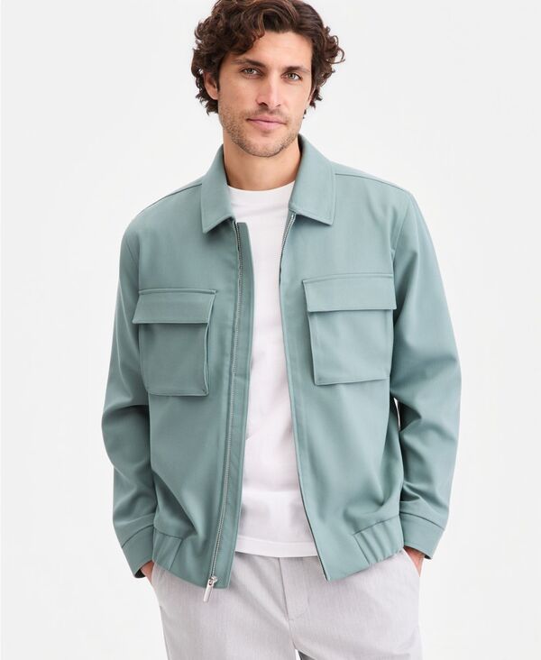 アルファニ メンズ アウター ジャケット・ブルゾン Alfani Men's Athlux Harrington Collar Full-Zip Jacket Macy's Exclusive Tuscan Sage セージ