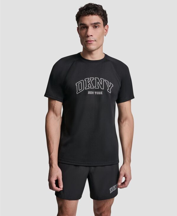 ダナ キャラン ニューヨーク メンズ トップス Tシャツ 半袖 DKNY Men's Raglan Short-Sleeve Swim T-Shirt Black ブラック