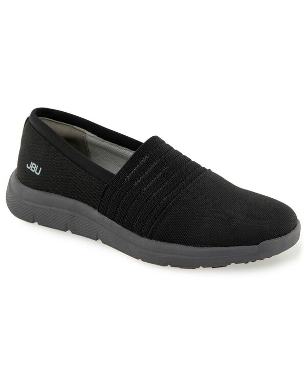 ジャイビーユー レディース シューズ スリッポン・ローファー JBU Women\u0027s Taya Casual Slip-On Flats Black 黒いこと