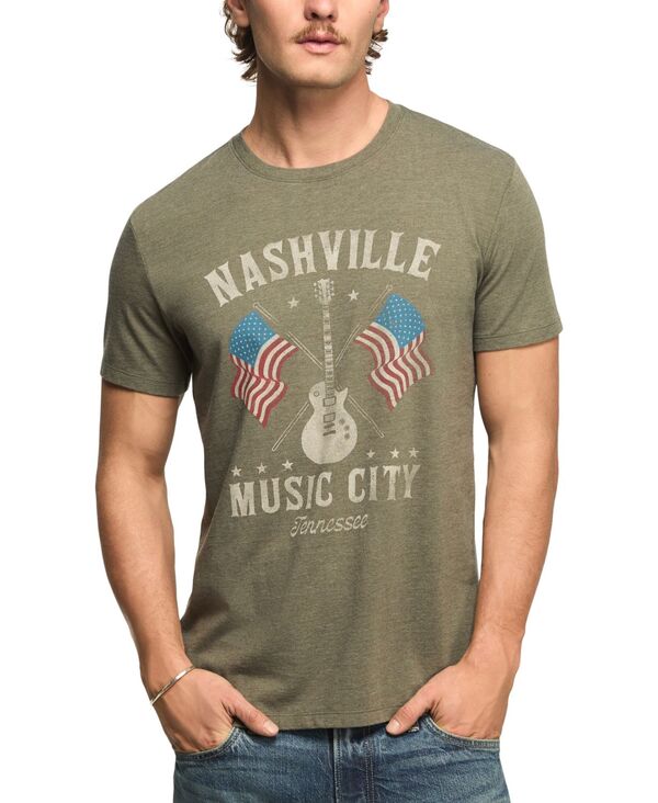 ラッキーブランド メンズ トップス Tシャツ クルーネック Lucky Brand Men's Crewneck Nashville Music T-shirt Beetle