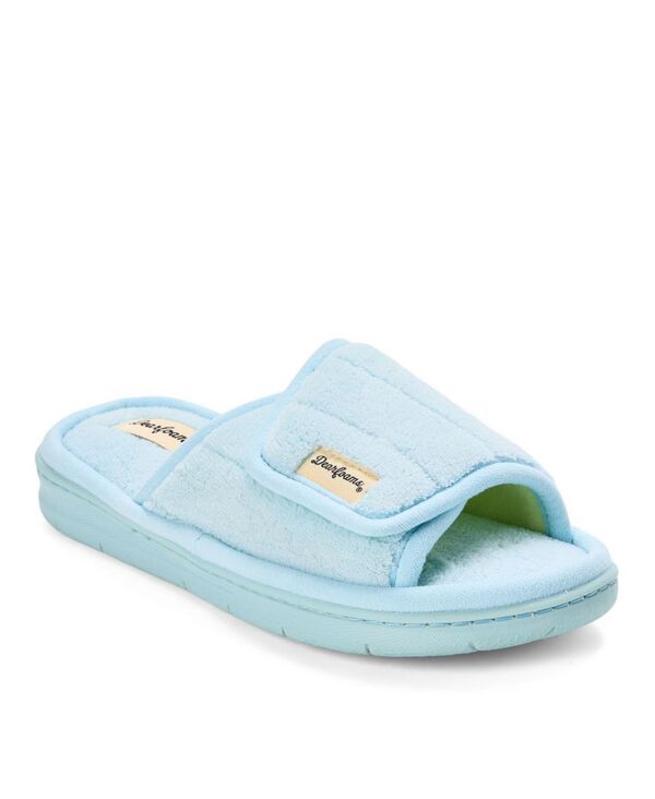 ディアフォームズ レディース シューズ サンダル パイル Dearfoams Women's Mickey Terry Adjustable Shower Slide House Slipper Blue wash ブルー