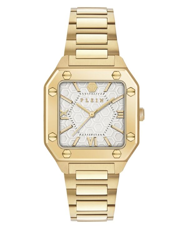 フィリップ飾り気の無い レディース 添え物 ウオッチ ティーシャツ Philipplein Women\u0027s Plein Edge IP Yellow Gold Stainlessteel Bracelet Watch 34粍 Gold ゴールド