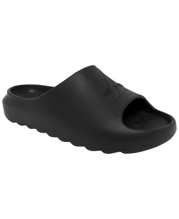 ナウティカ メンズ シューズ スリッポン・ローファー サンダル Nautica Men's Ledger Slip-on Pool Slide Sandals Black ブラック