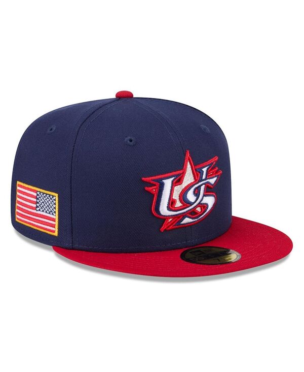 ニューエラ メンズ アクセサリー 帽子 New Era Men Navy/Red USA Baseball 2026 World Baseball Classic 59FIFTY Fitted Hat Navy Red ネイビー