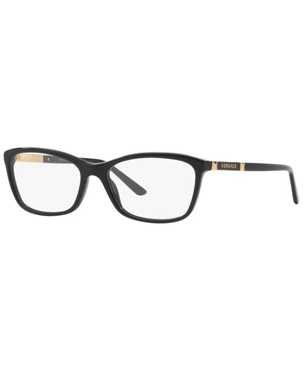 ヴェルサーチ レディース 佩び物 サングラス・アイウェア Versace VE3186 Women\u0027s Butterfly Eyeglasses Black 黒いこと