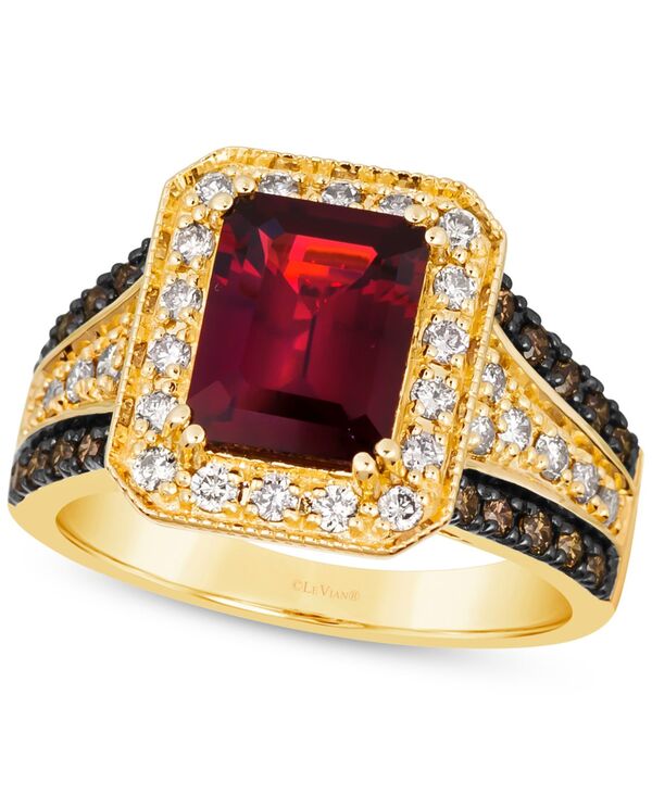 ル ヴァン レディース アクセサリー リング Le Vian Pomegranate Garnet (2-1/2 ct.w.) & Diamond (3/4 ct.w.) Halo Multirow Ring in 14k No Color ゴールド