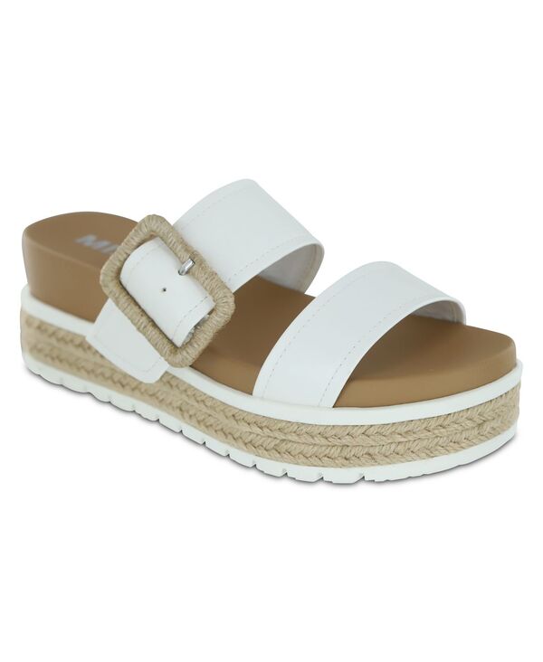 ミア レディース シューズ サンダル プラットフォーム MIA Women's Kenzy Platform Slide Sandals White ホワイト