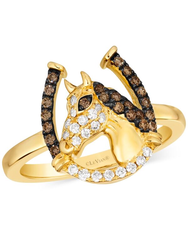 ル ヴァン レディース アクセサリー リング Le Vian Chocolate & Nude Diamond Horseshoe Ring (1/3 ct.w.) in 14k No Color チョコレート