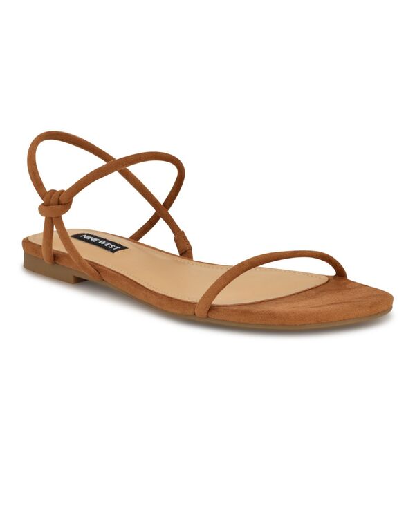 ナインウェスト レディース シューズ サンダル Nine West Women\u0027s Maizy Strappy Flat Slip-On Sandals Cognac