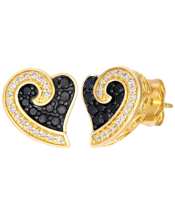ル ヴァン レディース アクセサリー ピアス・イヤリング Le Vian Blackberry (0.26 ct.w.) and Vanilla (0.13 ct.w.) Diamond Heart Shaped Stud Earrings in 14k Honeyellow Gold イエロー