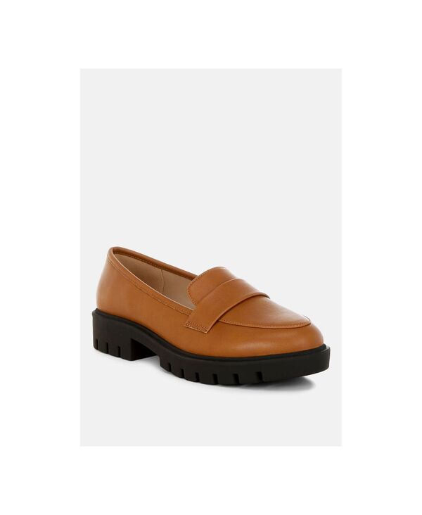 ロンドンラグ レディース シューズ スリッポン・ローファー レザー フェイクレザー London Rag Women's Peridot Faux Leather Chunky Loafers Beige/khaki カーキ