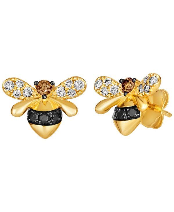 ル ヴァン レディース アクセサリー ピアス・イヤリング Le Vianude Chocolate & Blackberry Diamond (0.43 ct.w.) Earrings in 14k Honeyellow Gold イエローピアス