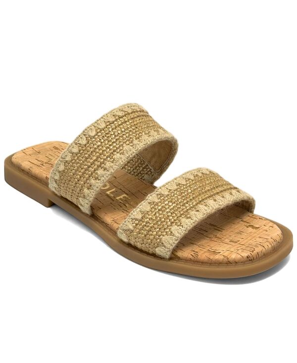 エアロソールズ レディース シューズ スリッポン・ローファー サンダル Aerosoles Women\u0027s Centro Slip-On Flat Sandals Natural Beige ベージュ