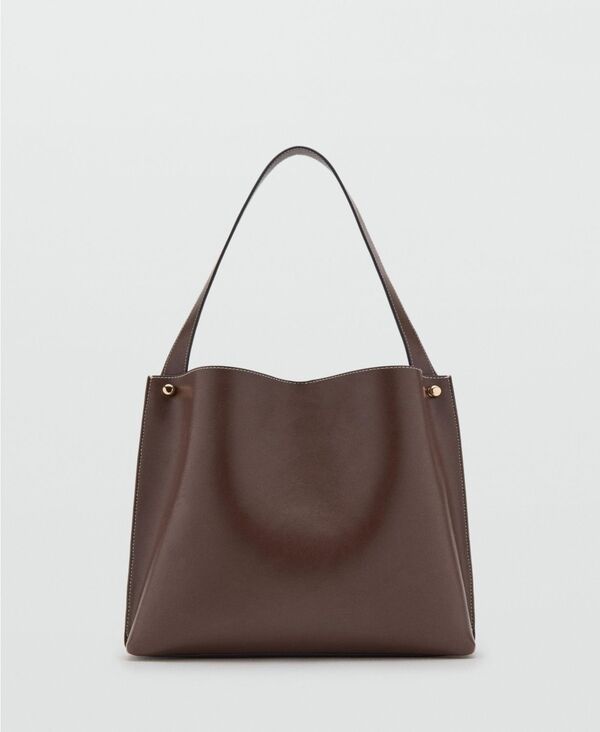 マンゴ レディース 御徒面子 MANGO Women\u0027s Metal Details Bucket Bag Brown 赤銅色 バッグ-レディースバッグ-バッグ・小物・ブランド雑貨