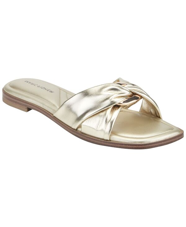 マークフィッシャー レディース シューズ スリッポン・ローファー サンダル Marc Fisher Women\u0027s Fida Flat Slip-On Sandals Gold ゴールド