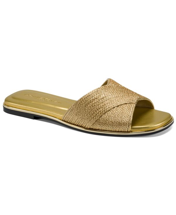 ダナ キャラン ニューヨーク レディース シューズ スリッポン・ローファー サンダル Donna Karanew York Women's Harmony Slip-On Flat Sandals Gold ゴールド|ReVida 店