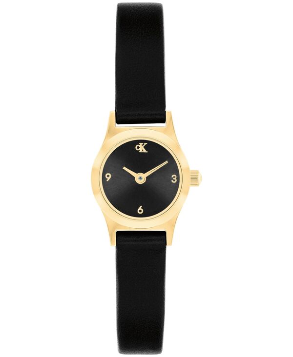 カルバンクライン レディース アクセサリー 腕時計 レザー Calvin Klein Women's CK Contemporary Black Leather Strap Watch 18mm Black ブラック