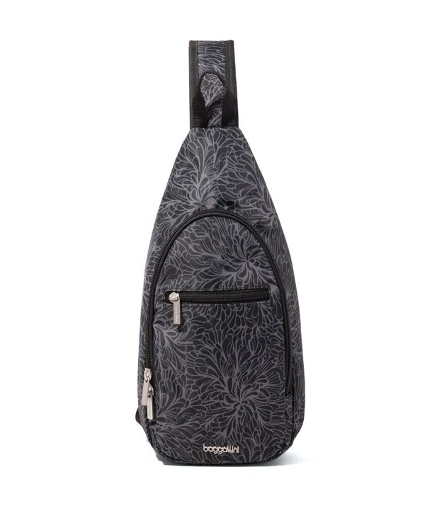 バッガリーニ レディース バッグ ナイロン ミニ Baggallini Daily Nylon Mini Sling Bag Midnight Blossom Print