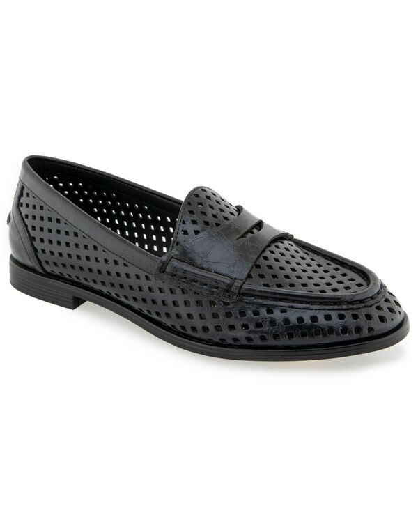 ケネスコール レディース シューズ スリッポン・ローファー Kenneth Cole Reaction Women\u0027s Zoila Perf Penny Loafers Black Crinkle 黒いこと