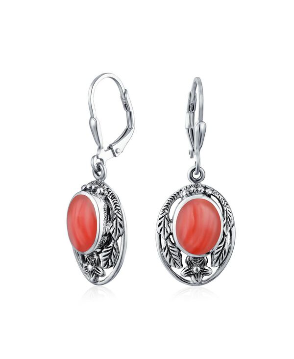 ブリング レディース アクセサリー ピアス・イヤリング フラワー柄 フラワー Bling Jewelry Western Style Floral Bezel Set Coral Danglearrings . Pink ピンク
