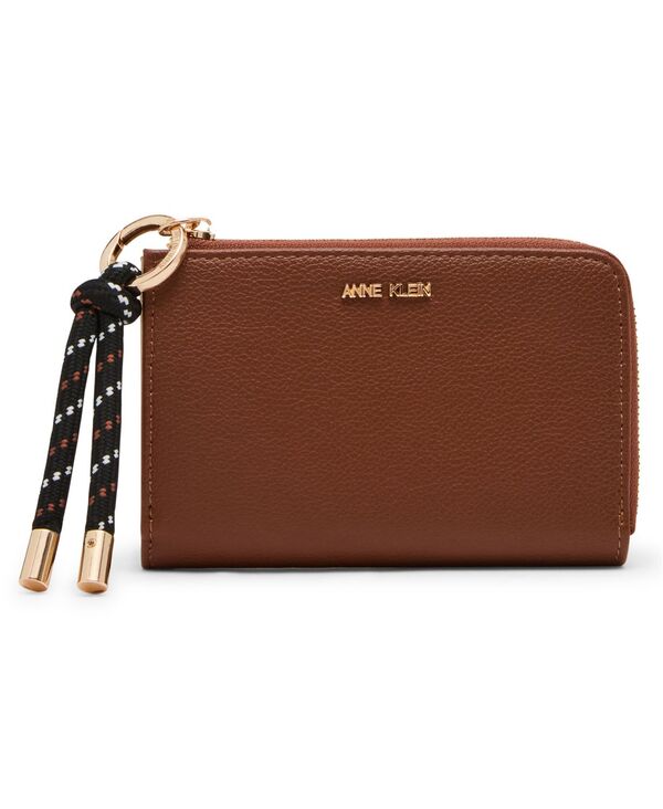 アンクライン レディース アクセサリー 財布 Anne Klein Zipper Bifold Wallet Brown ブラウン