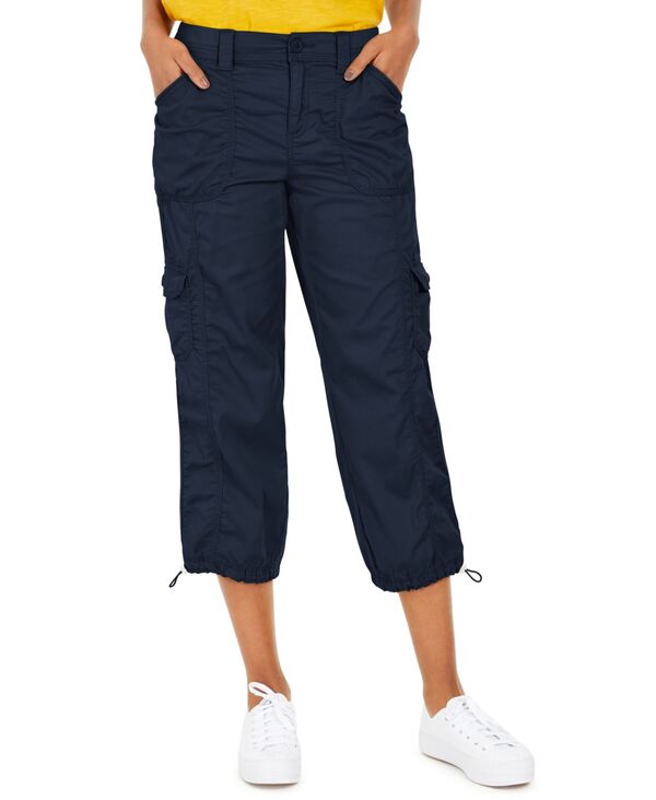 スタイルアンドコー レディース ボトムス カジュアルパンツ キャップ Style & Co Women's Mid-Rise Cargo Capri Pants Exclusively at Macy's Industrial Blue ブルー