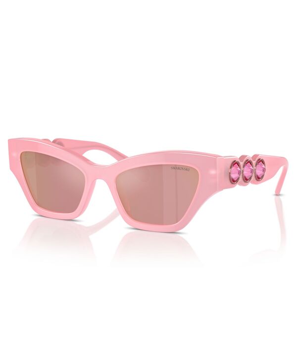 スワロフスキー レディース 付属物 サングラス・アイウェア Swarovski Women\u0027s Geometric SunglassesK6021 Milky Pink さくら色