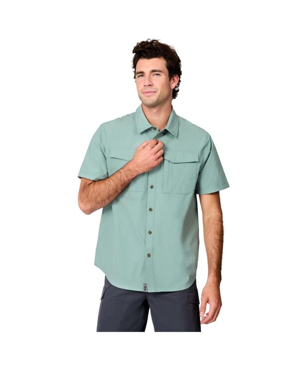 フリー カントリー メンズ トップス シャツ Free Country Men'sedona Rip-Stop Short Sleevexplorer Shirt Basil