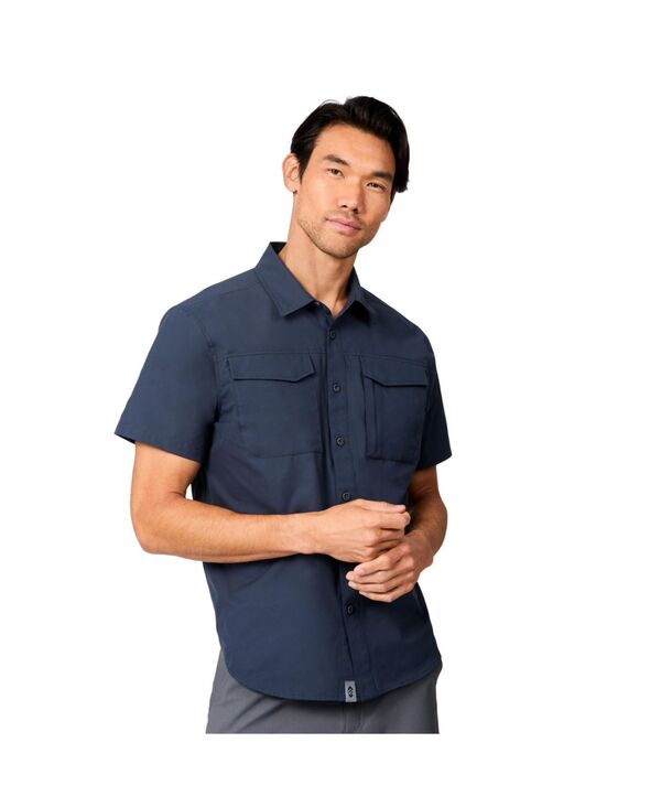 フリー カントリー メンズ トップス シャツ Free Country Men'sedona Rip-Stop Short Sleevexplorer Shirt Storm|ReVida 店