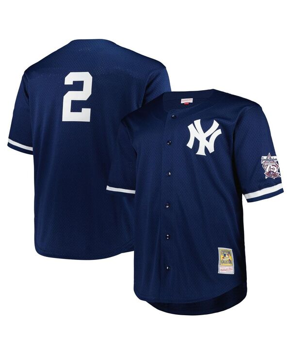 ミッチェル&ネス メンズ トップス シャツ メッシュ トール ジャージー Mitchell & Ness Men's Derek Jeter Navy New York Yankees Big Tall Cooperstown Collection Mesh Batting Practice Jersey Navy ネイビー