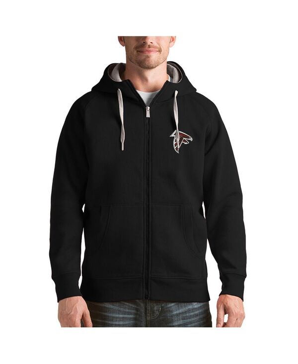 アンティグア メンズ アウター パーカー・スウェット Antigua Men\u0027s Black Atlanta Falcons Victory Full-Zip Hoodie Black 黒いこと