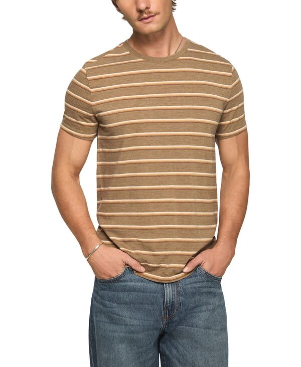 ラッキーブランド メンズ トップス Tシャツ クルーネック Lucky Brand Men's Venice Burnout Stripe Crewneck T-Shirt Kangaroo multi マルチカラー