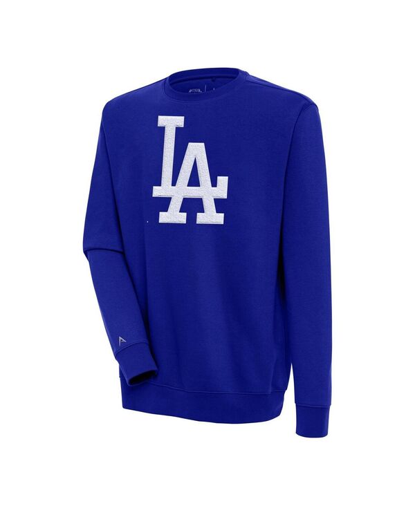 アンティグア メンズ アウター パーカー・スウェット クルーネック シャツ Antigua Men's Royalos Angeles Dodgers Victory Crewneck Chenille Pullover Sweatshirt Royal