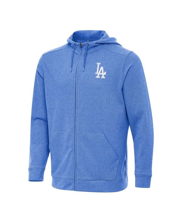 アンティグア メンズ アウター ジャケット・ブルゾン フーデッドジャケット Antigua Men's Heatheroyalos Angeles Dodgers Effortless Full-Zip Hooded Jacket Heatheroyal ヘザー