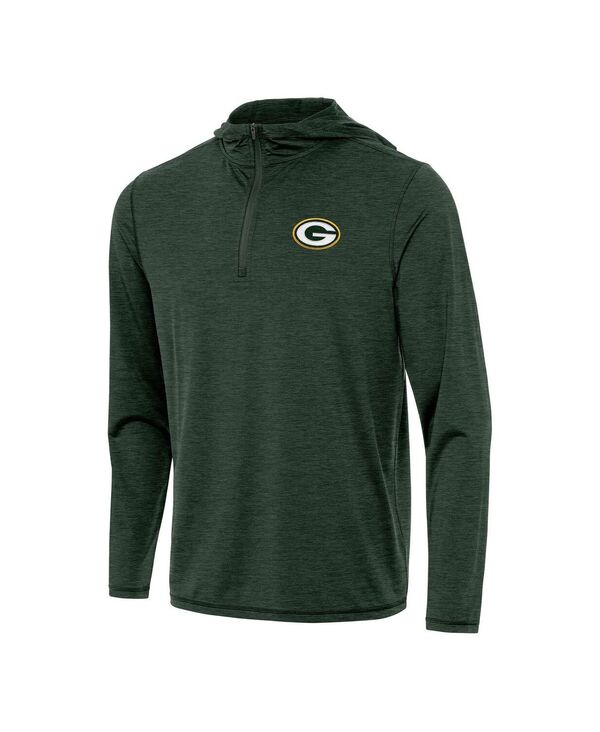 アンティグア メンズ アウター パーカー・スウェット Antigua Men's Green Bay Packers Tidy Quarter-Zipullover Hoodie Green グリーン
