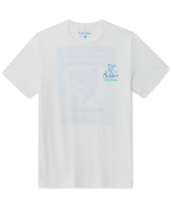 チャビーズ メンズ トップス Tシャツ クルーネック グラフィック Chubbies Men's The Hook Line and Sinker Crewneck Graphic T-Shirt Pure White ホワイト|ReVida 店