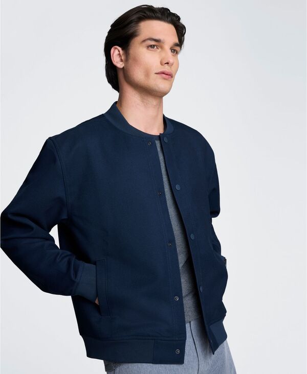 ケネスコール メンズ アウター ジャケット・ブルゾン Kenneth Cole Men's Relaxed Bomber Jacket Navy ネイビー 27,820円