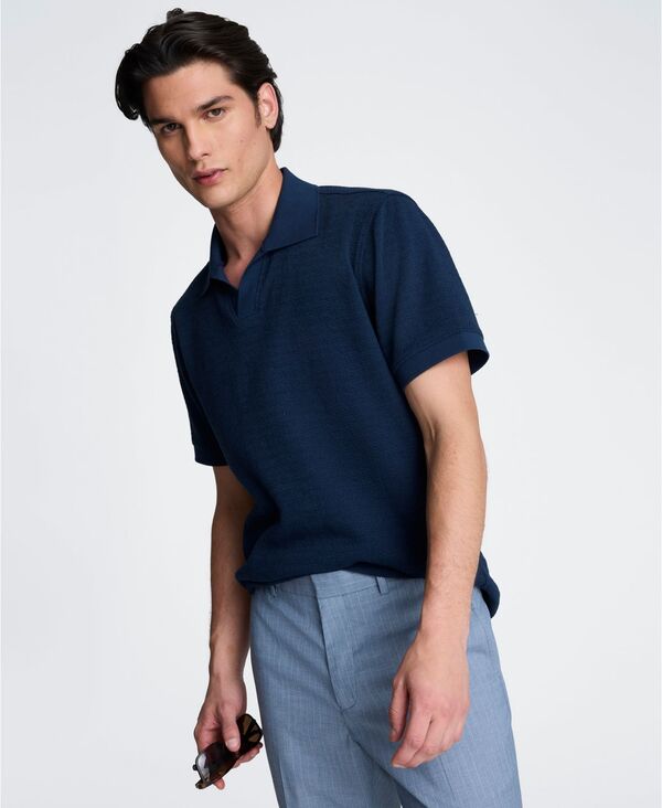 ケネスコール メンズ トップス Tシャツ 半袖 Kenneth Cole Men'short-Sleeve Point Collar T-Shirt Navy ネイビー