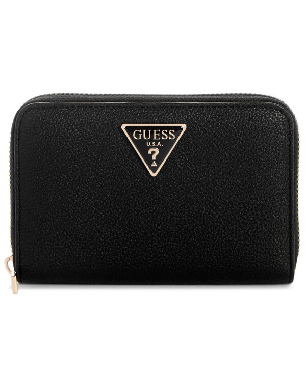 ゲス レディース アクセサリー 財布 GUESS Lucci Boxed Medium Zip Around Wallet Black ブラック