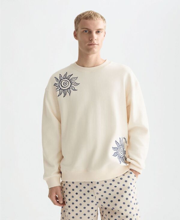 スコッチアンドソーダ メンズ アウター パーカー・スウェット プルオーバー 刺しゅう SCOTCH \u0026 SODA Men\u0027s Embroidered Regular-Fit Sweatshirt Eggnog