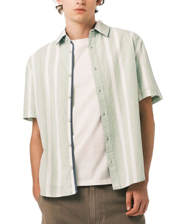 バッファロー・デイビッド・ビトン メンズ トップス シャツ 半袖 Buffalo David Bitton Men'sulian Short-Sleeve Shirt Frosty Green グリーン｜ReVida 店