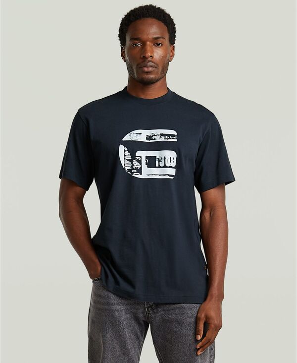 ジースター メンズ トップス Tシャツ グラフィック G-Staraw Men's G-Icon Graphic T-Shirt Salute
