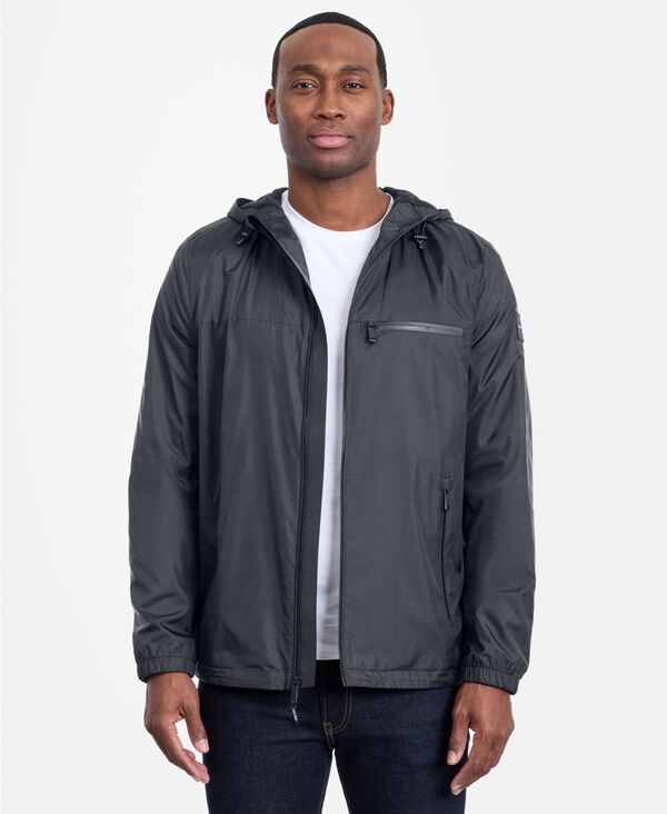 カルバンクライン メンズ アウター ジャケット・ブルゾン フーデッドジャケット ロゴ Calvin Klein Men's Logo Hooded Jacket Iron｜ReVida 店 29,770円