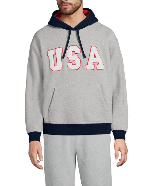 ランズエンド メンズ アウター パーカー・スウェット Lands' End Men's Long Sleeve Seriousweats Oversized Hoodie Usa/gray heather グレー 17,486円