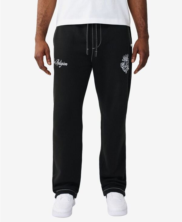 トゥルーレリジョン メンズ ボトムス カジュアルパンツ スウェットパンツ True Religion Men's Regular-Fit Pull-On Sweatpants Jet Black ブラック